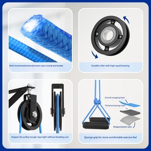 Puleggia per Spalle, Attrezzo Fitness per Esercizi Sportivi, Tonificazione Muscolare del Collo e degli Arti Superiori, Corda di Trazione per Allenamento Braccia - Product Image 3