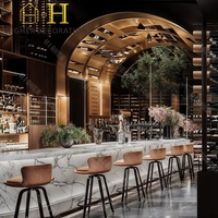 Hôtel commercial, restaurant, design d'intérieur, équipement de restaurants personnalisé, table et chaises de restaurant faciles à nettoyer à vendre