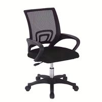 Chaise de bureau ergonomique pivotante à dossier haut en maille noire pour salle de conférence, visiteur, manager, ou direction, idéale pour le bureau à domicile - Vente en gros