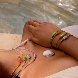 Fashion Charm Bracelets Love Letter Pendant Multicolor <b>Rope</b> <b>Chain</b> Adjustable Gift Jewelry - Product Image 3