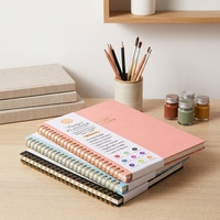 Cuadernos Espirales de Colores, Cuaderno de Espiral Resistente de Cuero, Diario para la Planificación Diaria de Estudiantes, Escritura y Diarios