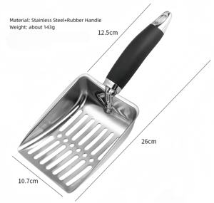 لوازم المرحاض الحيوانات الأليفة ، مغرفة الرمل القمامة دائم أسلاك الفولاذ المقاوم للصدأ فخ مجرفة فضلات القطط - Product Image 6