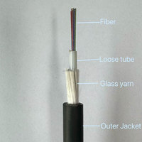 Câble à fibres optiques microfibre G652D monomode extérieur, 12 cœurs, tube central soufflé à l'air, faible perte, gaine PE, conducteur en cuivre GCYFXTY