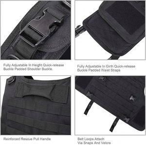 Chaleco Táctico BSCI con Bolsa de Pecho, Negro, Poliéster 600D, Ajustable, Personalizado, Arnés de Pecho para Radio, Bolsa Frontal - Product Image 2