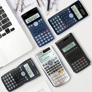 Calculadora escolar de papelería para negocios, Fx-991 es plus, accesorios con logotipo personalizado, calculadora científica electrónica de 10 + 2 dígitos