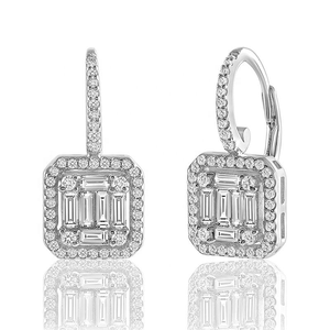 <span class=keywords><strong>Pendentif</strong></span> semi-monté en or blanc 18 carats avec <span class=keywords><strong>diamant</strong></span> taille <span class=keywords><strong>émeraude</strong></span> 7x6 mm, bijoux personnalisés - Product Image 3