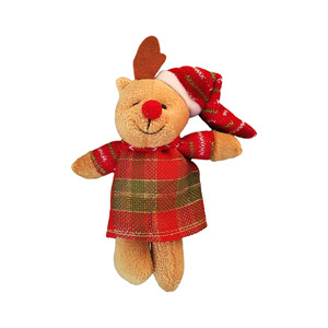 ตุ๊กตาแขวนต้นคริสต์มาสตุ๊กตาหิมะกวางเรนเดียร์หมีซานตาคลอสตุ๊กตาของขวัญปีใหม่พวงกุญแจของเล่น - Product Image 3