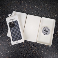 Boîte en pulpe moulée sur mesure pour écouteurs sans fil, emballage écologique et durable pour écouteurs