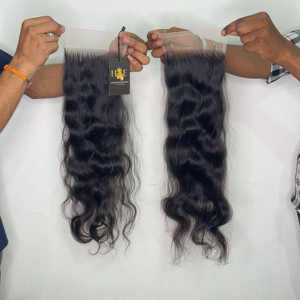 Línea de cabello natural 13x6 5x5 6x6 Cierre de encaje frontal con paquetes, proveedores de cabello humano virgen Temple de alta calidad - Product Image 2