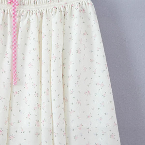 เสื้อผ้าผู้หญิงคอลเลคชั่นต้นฤดูใบไม้ผลิปี 2026 - สไตล์สาวชนบทฝรั่งเศส - ชุดเดรสลายสก็อตปักลายดอกไม้หวานๆ แบบไหล่เดียว - Product Image 3