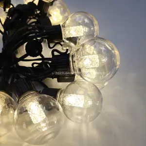 LCH heiße Verkäufe G40 Weihnachten dekorieren Hochzeits feier Plastik ball im Freien LED-Lichterkette