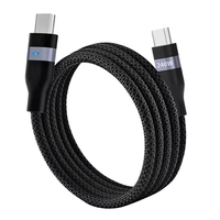 Cable USB C a USB C de Alta Calidad, 240W 60W, con LED, Carga Rápida, Trenzado de Nailon, 48V 5A, para Samsung, iPhone, Laptop