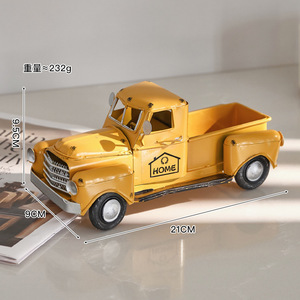 Venta al por mayor de fábrica: Decoración del hogar, exhibición de fotos de camiones metálicos, decoración navideña, regalo, adorno de cuero vintage, coche de hojalata, coche clásico. - Product Image 5