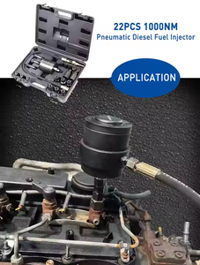 Kit d'extraction d'injecteurs diesel pneumatiques en acier, 22 pièces, outils <span class=keywords><strong>de</strong></span> démontage à vibration d'air - Product Image 6