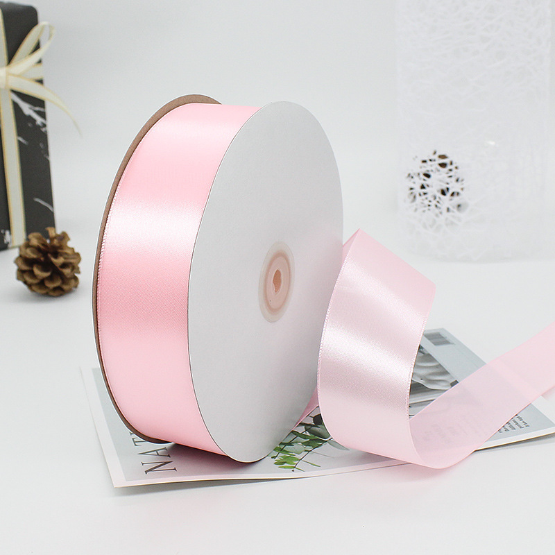 Wholesale Solid Color Satin Lanyards Handmade Rose Bow Ribbon Fresh Flower Ribbon for Birthday Cake Wedding Decoration Image 3