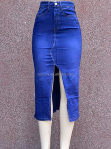 Gonna in Jeans Vintage <span class=keywords><strong>a</strong></span> <span class=keywords><strong>vita</strong></span> <span class=keywords><strong>alta</strong></span> da donna nuova gonna <span class=keywords><strong>a</strong></span> tubino lunga <span class=keywords><strong>a</strong></span> trapezio da donna gonna in Denim di grandi dimensioni - Product Image 5