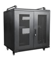 Gabinete de Carga USB de 24U y 16 Puertos, Carro de Almacenamiento para Laptops y Tablets de Metal SPCC, 600 mm de Profundidad, Certificación CE ROHS, Protección IP20, en Stock