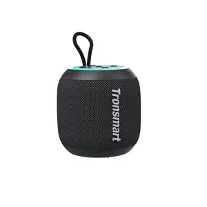 Tronsmart 2022 T7 Mini 15w Ipx7 waterproof with led light speaker black 360-Degree Surround Deep Bass fabric t5 speaker