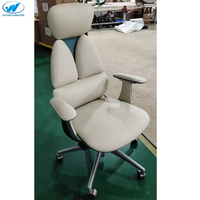Chaise de bureau en cuir véritable ergonomique au design unique fabriqué, chef de la direction, chaise de bureau de qualité