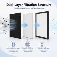 Filtre à air HEPA H13 H14 sur mesure avec filtre à charbon actif, filtre composite pour purificateur d'air