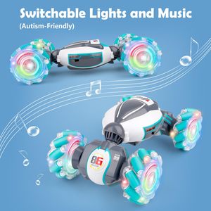 YT Gesture Sensing RC Stunt Car Véhicule torsadé télécommandé à <span class=keywords><strong>main</strong></span> <span class=keywords><strong>avec</strong></span> lumières et musique 4WD Rotation Cool Toys pour enfants - Product Image 4