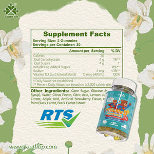 Gomitas de Vitamina D3 del Fabricante Original, Fórmula sin Gelatina y a Base de <span class=keywords><strong>Pectina</strong></span> para Apoyo Inmunológico, Salud Ósea, Gomitas Suaves - Product Image 2