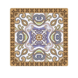 Tapete de Mahjong Floral G, Silencioso, Antideslizante, de Goma, con Diseño Chinoiserie, Impresión Personalizada, para la Familia - Product Image 2