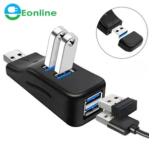 USB 3.0 Hubสําหรับแล็ปท็อปแบบพกพา 4 พอร์ตข้อมูล USB Splitter Mini USB พอร์ต Expander 5Gbps Fast การถ่ายเทข้อมูลสําหรับเดสก์ท็อป