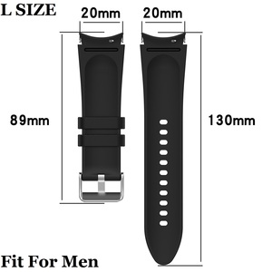 Fibbia in pelle + cinturino in Silicone per <span class=keywords><strong>Samsung</strong></span> galaxy <span class=keywords><strong>Watch</strong></span> 6/ <span class=keywords><strong>5</strong></span>/<span class=keywords><strong>watch</strong></span> <span class=keywords><strong>5</strong></span> <span class=keywords><strong>Pro</strong></span> /watch4 classico - Product Image 4