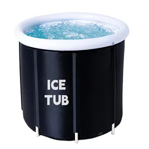 OT7251 Seaux portables autoportatifs pour récupération de boissons Baignoire à glace gonflable pliante avec système de refroidissement