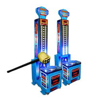 Machine d'arcade à monnayeur Big Punch Hit Hammer - Test de force de boxe professionnel King of Hammer pour parcs d'attractions