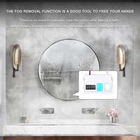 Interrupteur tactile double touche avec affichage de l'heure, variateur d'intensité, couleur simple/double, AC100-250V DC12V 1A 2A pour miroir LED de salle de bain ou de maquillage
