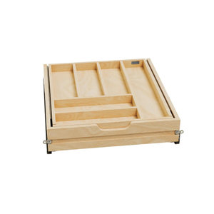 Wood <b>Drawer</b> Organizer <b>Tray</b> for Kitchen Cabinet-Unfinished Wood Furniture with Contemporary Design and Easy Installation - Product Image 1
