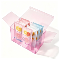 Emballage pliable transparent en PET de qualité alimentaire personnalisé pour la présentation de thé aux fruits, de boissons et les coffrets cadeaux