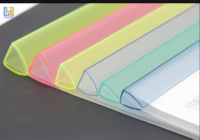 Barres de reliure à glissière incurvées lisses en PVC barres de dossier transparentes Clips de tige de traction A4 en tissu de clôture Clips de barre de traction