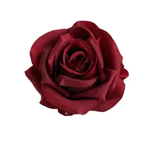 Caixa de presente duo de pano de seda, cabeça de rosa para casamento, design de flor, faça você mesmo, caixa de presente de parede, produção de flores