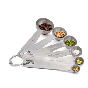 High Quality 6 Piece Stainless Steel Measuring Cup and Spoon Set