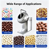 Machine à enrober le chocolat multifonctionnelle en acier inoxydable, petite machine à enrober les cacahuètes et les bonbons