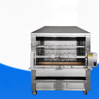 Haute production charbon de bois grill poulet porc lapin rôtissoire four côtelettes d'agneau grillées rôtissoire machine à barbecue brésilienne