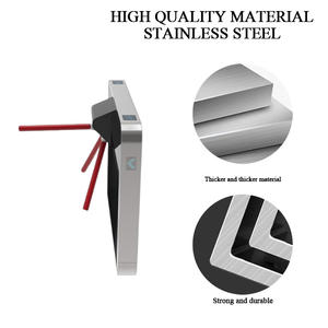 비접촉식 지문인식 및 RFID 접근제어 기능이 있는 자동 삼각대 개찰구 스테인리스 스틸 QR/IC 카드 지원 - Product Image 2