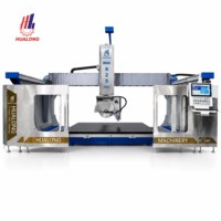 Machine de découpe de pierre CNC automatique tout-en-un 5 axes Hualong avec commande italienne ESA, moteur de 26,4 kW et système d'engrenages motorisé pour