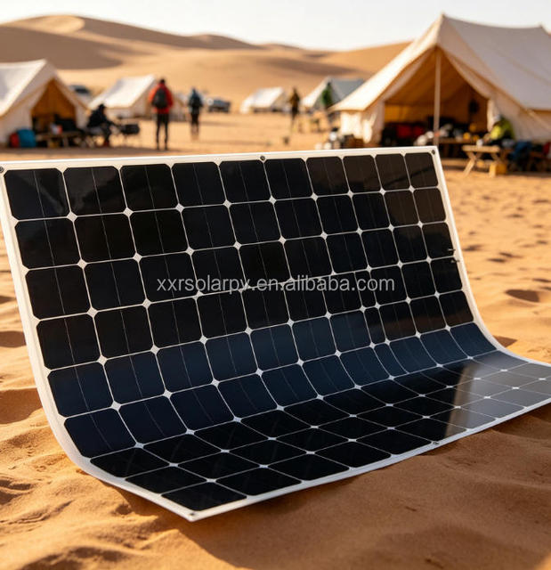 Lightweight and Flexible ETFE Solar Panel 125W with SunPower Cells for RV Boat Van Roof