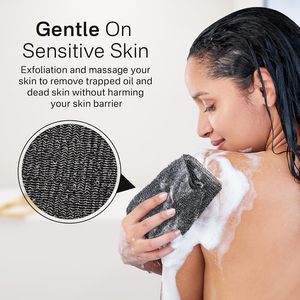 Ceinture exfoliante en nylon personnalisable avec logo pour la douche et le gommage du dos, serviette de bain exfoliante pour le corps et le nettoyage - Product Image 3