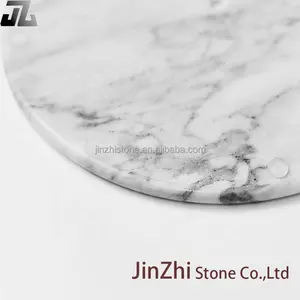 Factory High Quality Marble Round Cutting Base Board Serving and Cheese Tray Board for Kitchen
