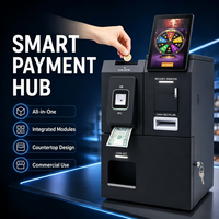 Kiosque automatique de recyclage de billets 10.1 pouces avec accepteur de billets et de pièces, distributeur de billets, machine de dépôt d'espèces et échangeur de pièces pour paris