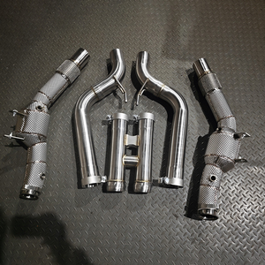JTLD SS304 Downpipe d'échappement haute performance pour Mercedes Benz W222 S63 AMG 5.5T V8 Biturbo Tuned Racing Decat Downpipes - Product Image 3