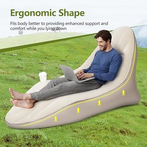 Uto aufblasbare Deflation Air Sofa Air Schlafs ofa Lazy Lounger für Outdoor Beach Park Abnehmbare Luftpumpe Bequemlichkeit zu tragen - Product Image 6