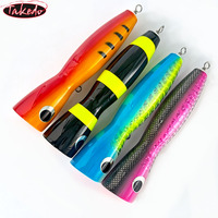Umpan Pancing Kayu TAKEDO 200MM 165G, Umpan Buatan Permukaan Air, Umpan Laut Dalam untuk Trolling Perahu, Umpan untuk Tuna GT