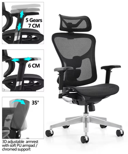 Fauteuil <span class=keywords><strong>de</strong></span> direction ergonomique moderne à dossier haut en PU, fauteuil <span class=keywords><strong>de</strong></span> <span class=keywords><strong>bureau</strong></span> ergonomique en cuir, excellent rapport qualité-prix, en vente - Product Image 6