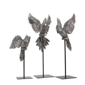 Popolare resina argento e oro 3D Parrot <span class=keywords><strong>Bird</strong></span> Decoration Set di 3 in vendita - Product Image 1